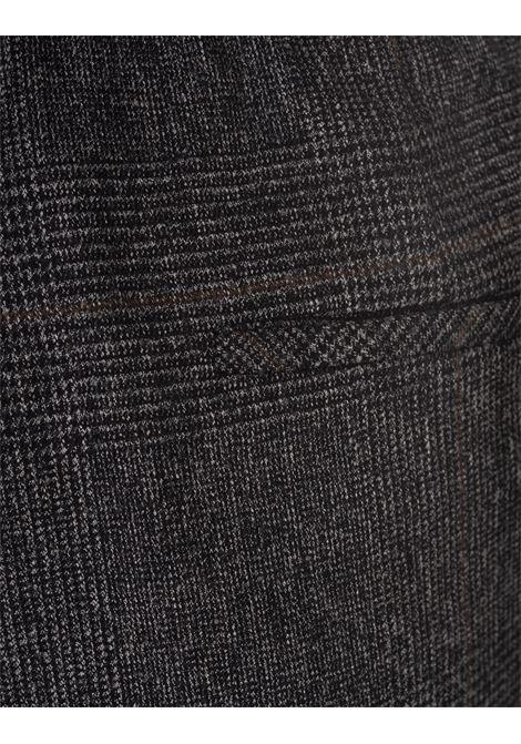 INCOTEX Pantaloni Sartoriali In Lana Stretch Principe Di Galles Grigia - INCOTEX