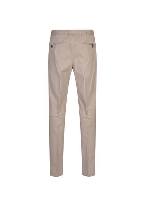 PT TORINO Pantaloni Slim Fit Con Coulisse In Misto Cashmere Sabbia - PT TORINO