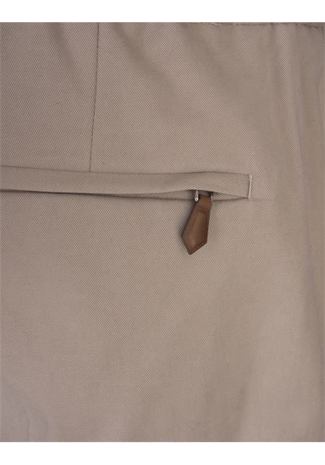 PT TORINO Pantaloni Slim Fit Con Coulisse In Misto Cashmere Sabbia - PT TORINO