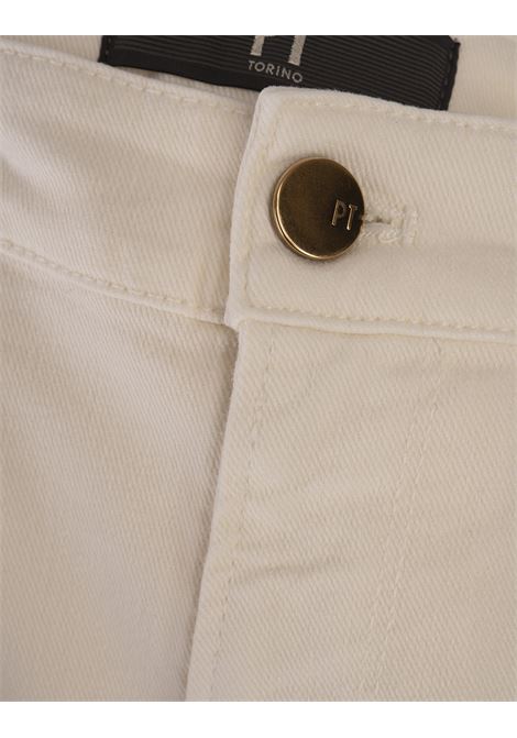 PT05 Pantaloni Slim Fit In Cotone E Lyocell Bianchi - PT05