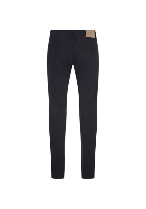 PT05 Pantaloni Slim Fit In Cotone E Lyocell Blu Notte - PT05