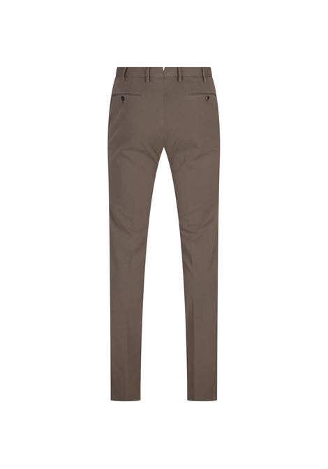 PT TORINO Pantaloni Slim Fit In Cotone Stretch Marrone - PT TORINO