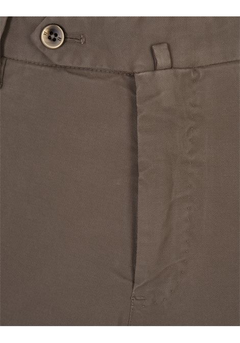 PT TORINO Pantaloni Slim Fit In Cotone Stretch Marrone - PT TORINO