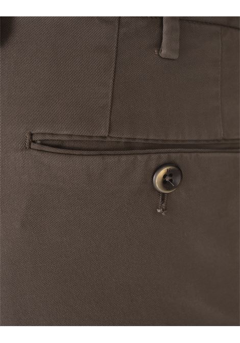 PT TORINO Pantaloni Slim Fit In Cotone Stretch Marrone - PT TORINO