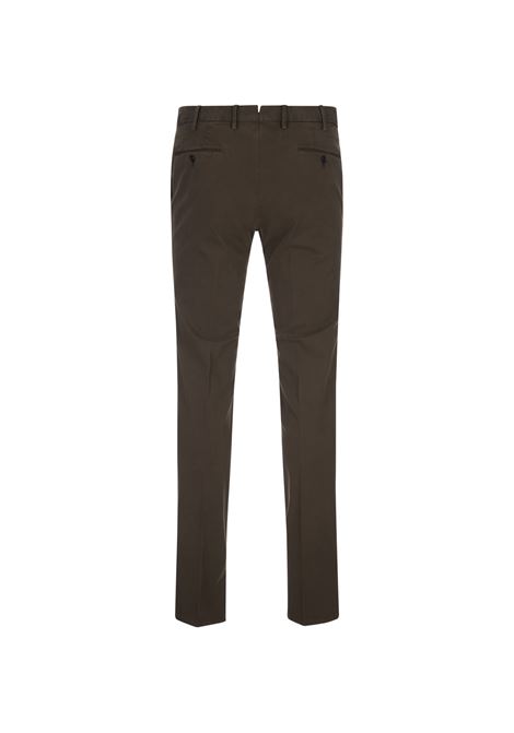 PT TORINO Pantaloni Slim Fit In Cotone Stretch Marrone - PT TORINO