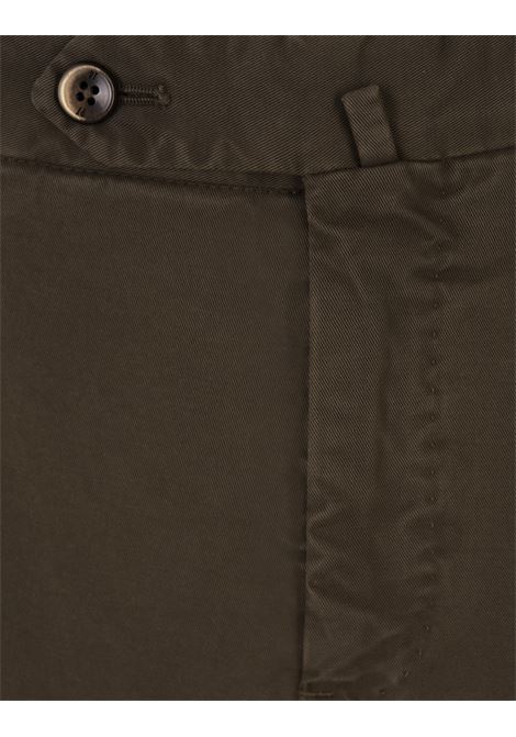 PT TORINO Pantaloni Slim Fit In Cotone Stretch Marrone - PT TORINO