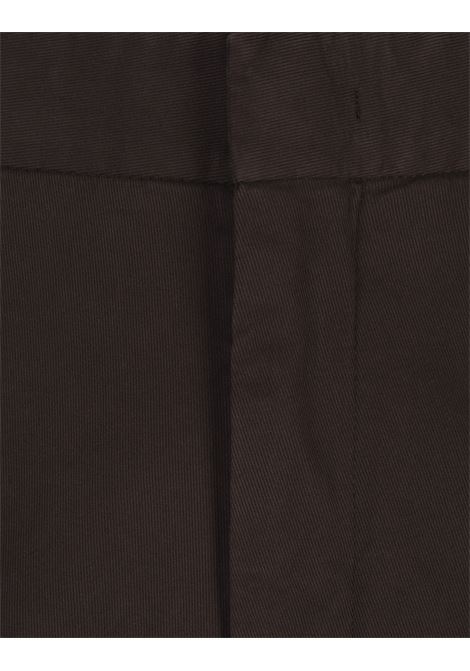 ZEGNA Pantaloni Slim Fit In Cotone Stretch Marrone - ZEGNA