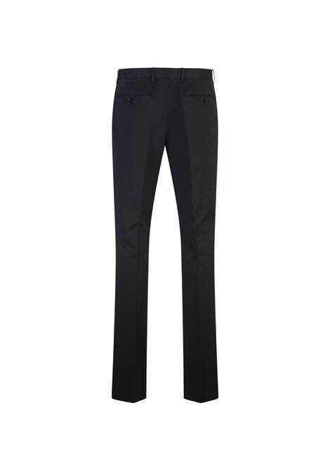 ZEGNA Pantaloni Slim Fit In Cotone Stretch Nero - ZEGNA