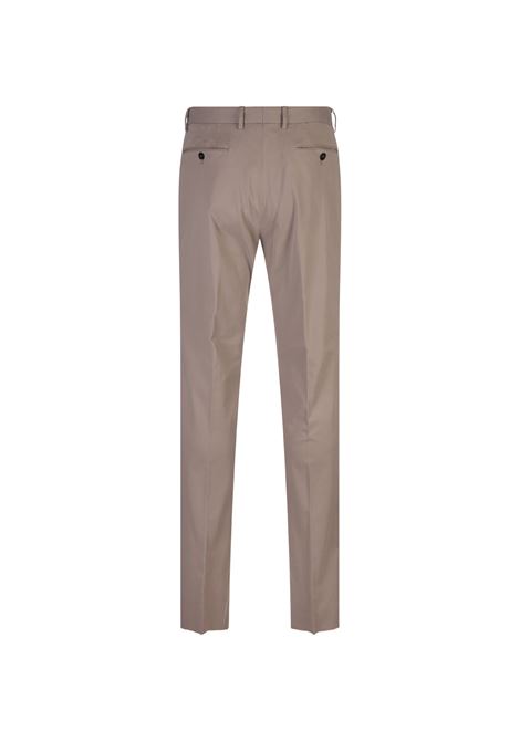 ZEGNA Pantaloni Slim Fit In Cotone Stretch Taupe - ZEGNA