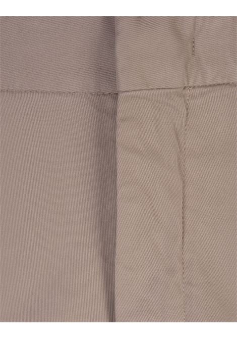 ZEGNA Pantaloni Slim Fit In Cotone Stretch Taupe - ZEGNA