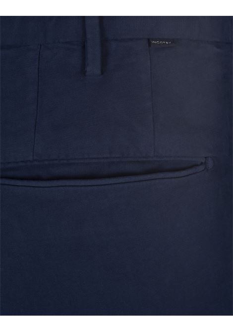 INCOTEX Pantaloni Slim Fit In Doeskin Certificato Blu - INCOTEX