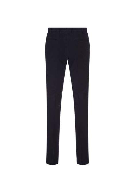 INCOTEX Pantaloni Slim Fit In Doeskin Certificato Blu Navy - INCOTEX