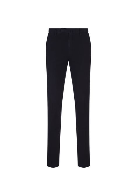 INCOTEX Pantaloni Slim Fit In Doeskin Certificato Blu Navy - INCOTEX