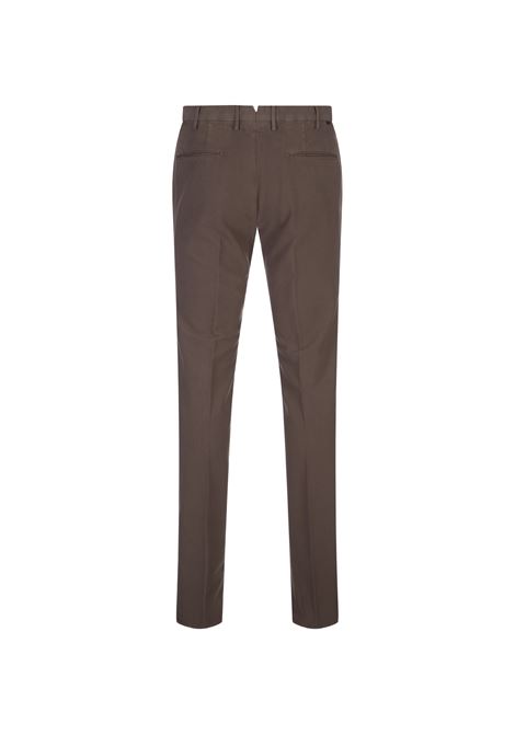 INCOTEX Pantaloni Slim Fit In Doeskin Certificato Marrone - INCOTEX