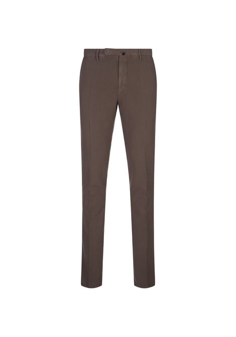 INCOTEX Pantaloni Slim Fit In Doeskin Certificato Marrone - INCOTEX