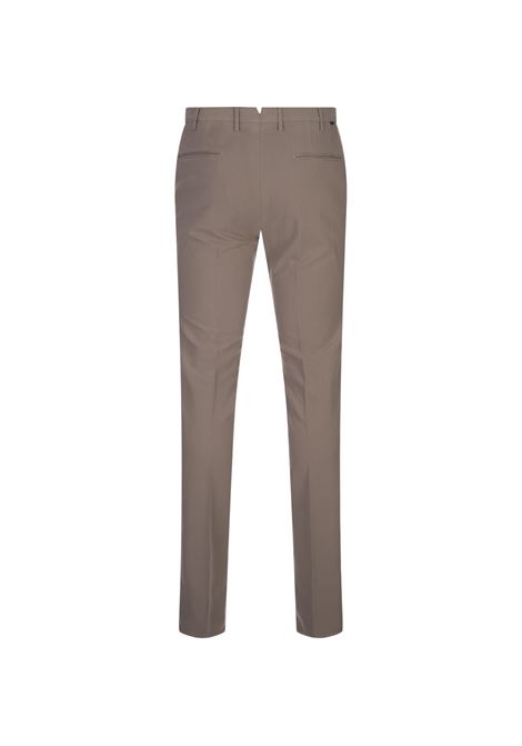 INCOTEX Pantaloni Slim Fit In Doeskin Certificato Taupe - INCOTEX