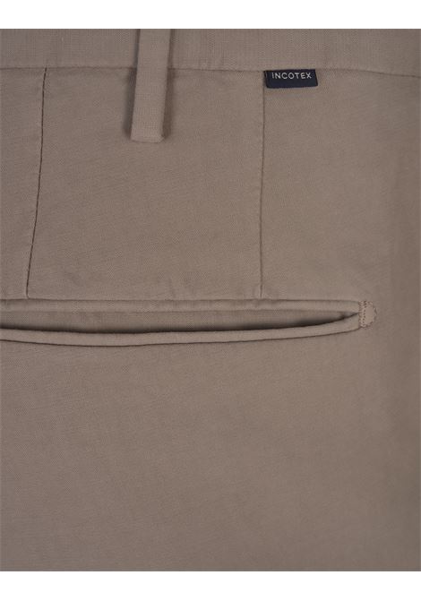 INCOTEX Pantaloni Slim Fit In Doeskin Certificato Taupe - INCOTEX