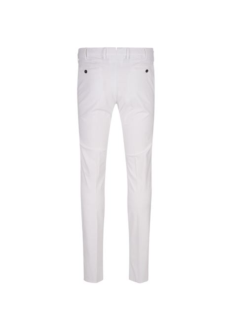 PT TORINO Pantaloni Slim Fit In Tricotina Stretch Bianca - PT TORINO