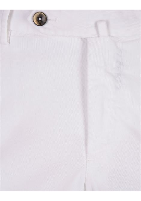 PT TORINO Pantaloni Slim Fit In Tricotina Stretch Bianca - PT TORINO