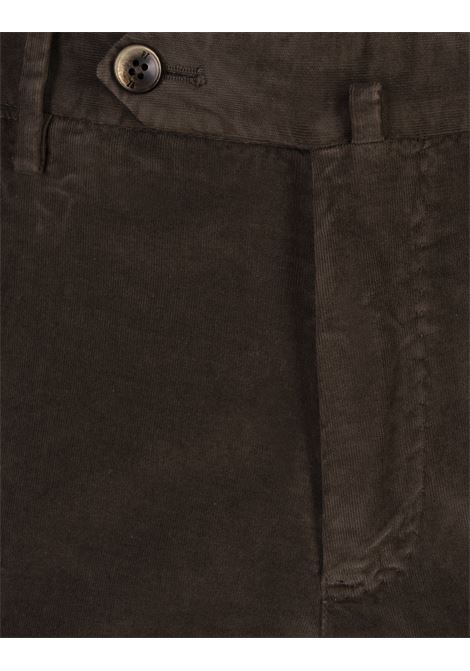 PT TORINO Pantaloni Slim Fit In Tricotina Stretch Marrone - PT TORINO