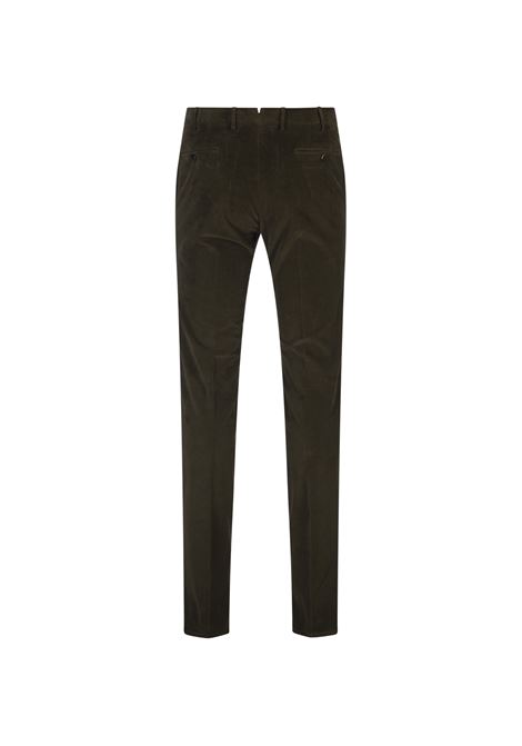 PT TORINO Pantaloni Slim Fit In Tricotina Stretch Verde Muschio - PT TORINO