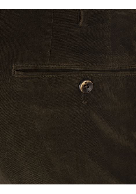 PT TORINO Pantaloni Slim Fit In Tricotina Stretch Verde Muschio - PT TORINO
