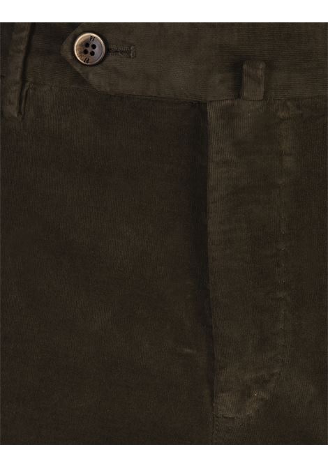 PT TORINO Pantaloni Slim Fit In Tricotina Stretch Verde Muschio - PT TORINO