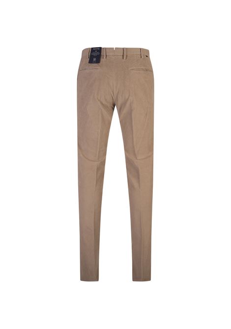 INCOTEX Pantaloni Slim Fit In Velluto A Coste Beige - INCOTEX