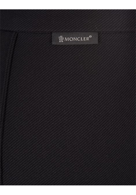 MONCLER Pantaloni Slim Fit Neri In Gabardina Stretch - MONCLER