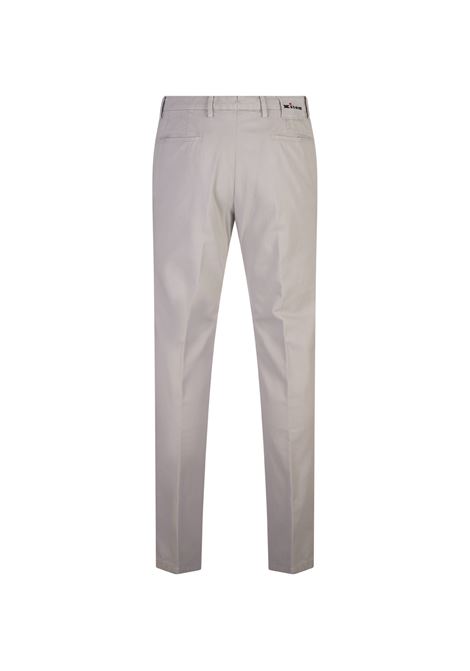 KITON Pantaloni Straight-Leg In Cotone E Cashmere Grigio - KITON