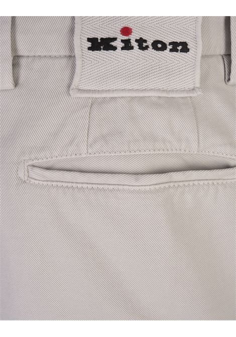 KITON Pantaloni Straight-Leg In Cotone E Cashmere Grigio - KITON