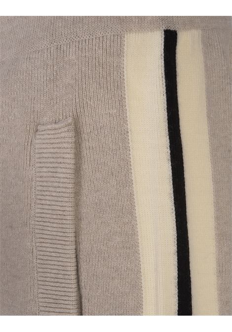 PALM ANGELS Pantaloni Track In Lana E Cashmere Beige Chiaro - PALM ANGELS