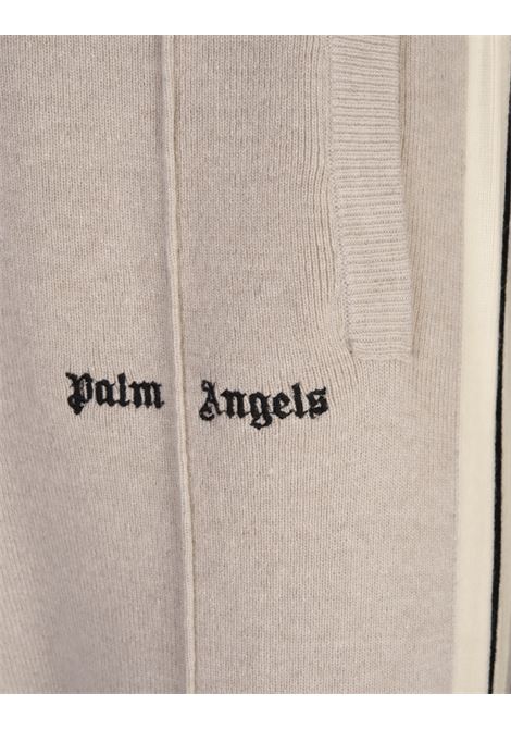 PALM ANGELS Pantaloni Track In Lana E Cashmere Beige Chiaro - PALM ANGELS