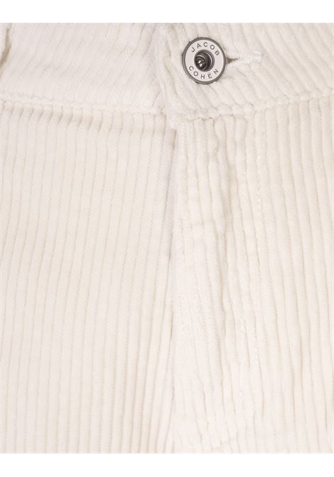 JACOB COHEN Pantaloni Willow In Velluto A Coste Bianco - JACOB COHEN
