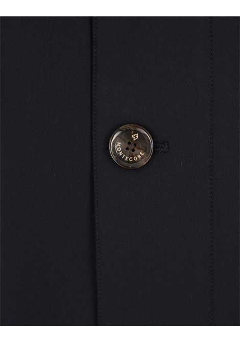 MONTECORE Parka In Lana Rain System Blu Navy - MONTECORE