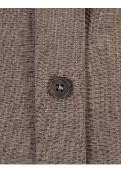 PAROSH Camicia Lille In Lana Stretch Taupe - PAROSH