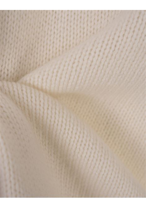 PAROSH Maglione Wood In Cashmere Bianco - PAROSH
