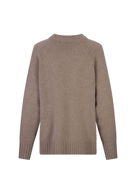 PAROSH Maglione Wood In Cashmere Sabbia - PAROSH