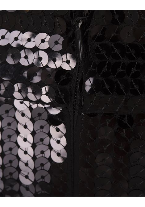 PAROSH Minigonna Di Paillettes Godot Nera - PAROSH