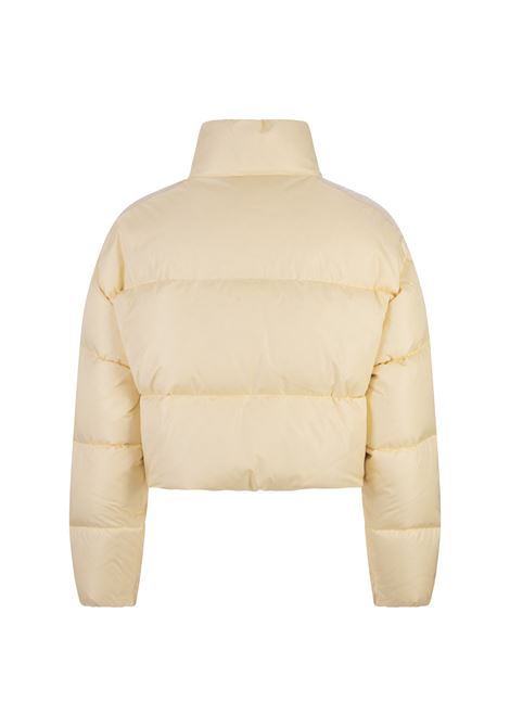 PALM ANGELS Piumino Corto Giallo Con Logo - PALM ANGELS
