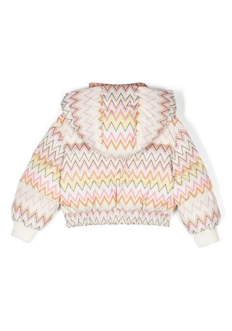 MISSONI KIDS Piumio Bianco Con Motivo Zigzag Multicolore - MISSONI KIDS
