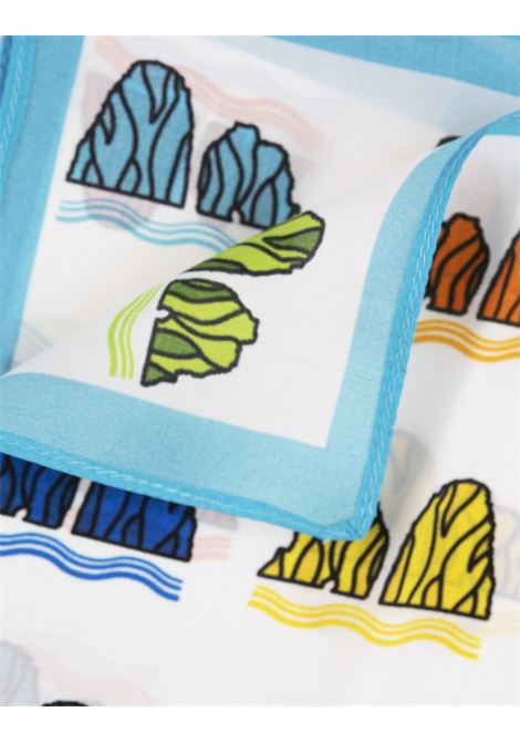 813 (OTTO TREDICI) Pochette In Seta Con Pattern Faraglioni In Azzurro/Multicolore - 813 (OTTO TREDICI)