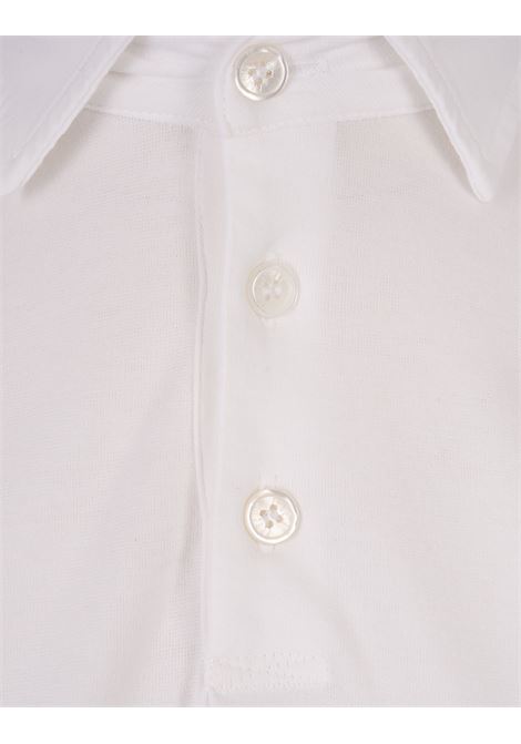 FEDELI Polo A Maniche Corte In Cotone Bianco - FEDELI