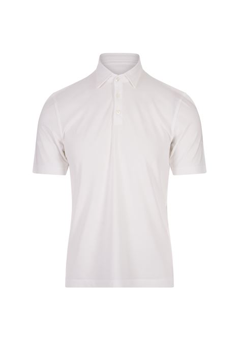 FEDELI Polo a Maniche Corte In Cotone Bianco - FEDELI