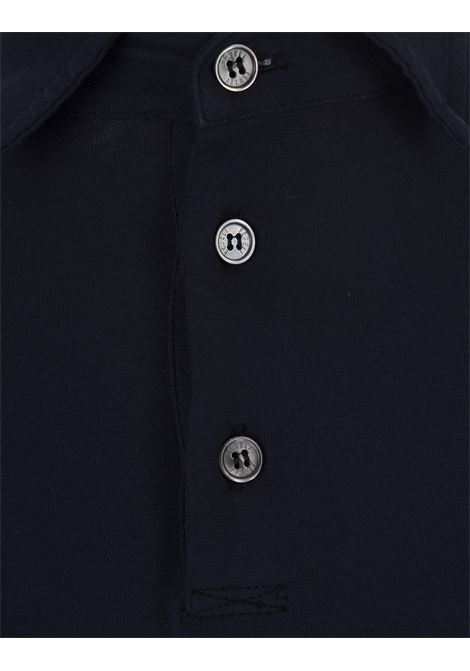 FEDELI Polo A Maniche Corte In Cotone Blu Navy - FEDELI