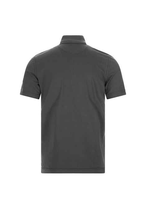 FEDELI Polo A Maniche Corte In Cotone Grigio Scuro - FEDELI
