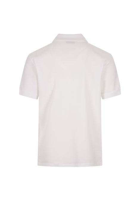 ALEXANDER MCQUEEN Polo Bianca Con Ricamo Logo Bicolore - ALEXANDER MCQUEEN