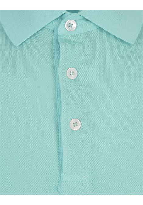 FEDELI Polo In Leggero Piquet Di Cotone Ciano - FEDELI