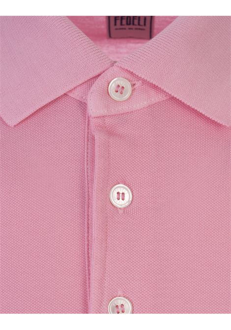 FEDELI Polo In Leggero Piquet Di Cotone Rosa - FEDELI
