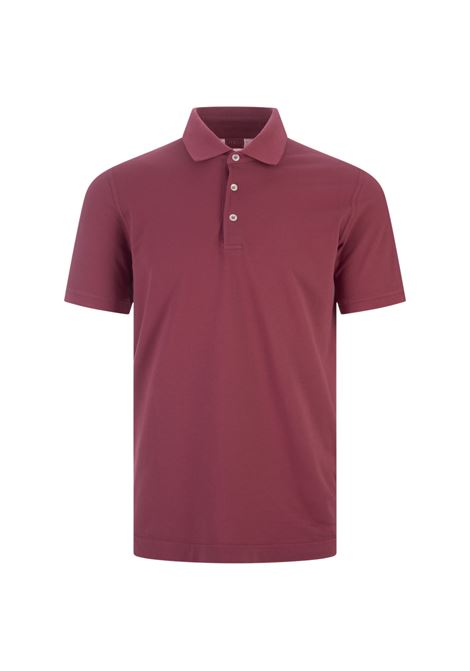 FEDELI Polo In Leggero Piquet Di Cotone Rosso - FEDELI